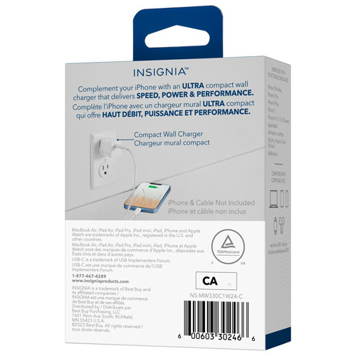 Insignia 30W USB-C Wall Charger - White - Only at Best Buy