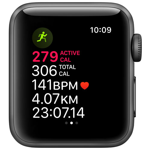 Apple Watch Series 3 GPS (MTF32CL/A) 42mm Space Gray Aluminum Case - Black Sport Band by APPLE - Refurbished condition - Image 6