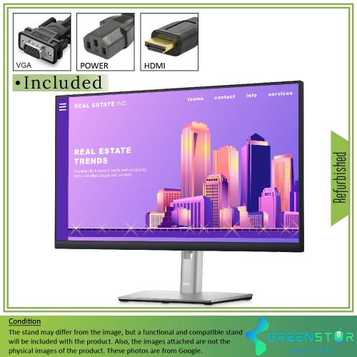 Refurbished(Good) - Dell P2422HC 23.8" Widescreen 1920 x 1080 Full HD LED-backlit LCD IPS Monitor
