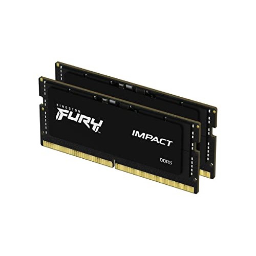 KINGSTON  Fury Impact 32GB (2X16GB) 6000Mt/s Cl38 Ddr5 Sodimm | Intel Xmp 3.0 | Plug N Play | Laptop Memory | Kit Of 2 | Kf560S38Ibk2-32