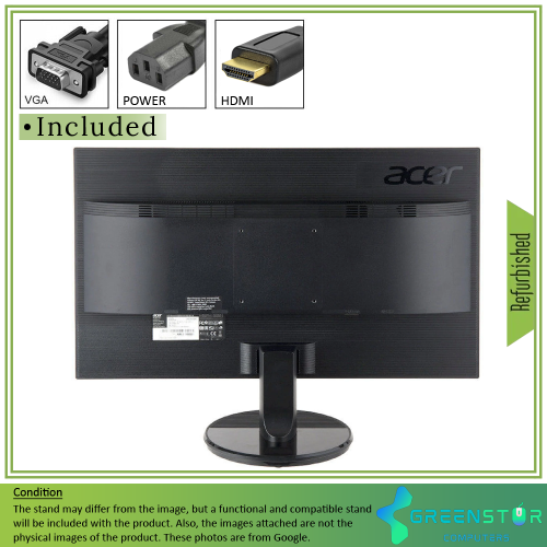 Remis à neuf - moniteur ACL panoramique 16:9 K242HL 1920 x 1080 d'Acer