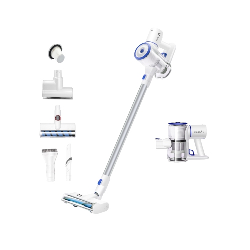 Aspirateur-balai sans fil puissant Clean plus - Blanc et bleu