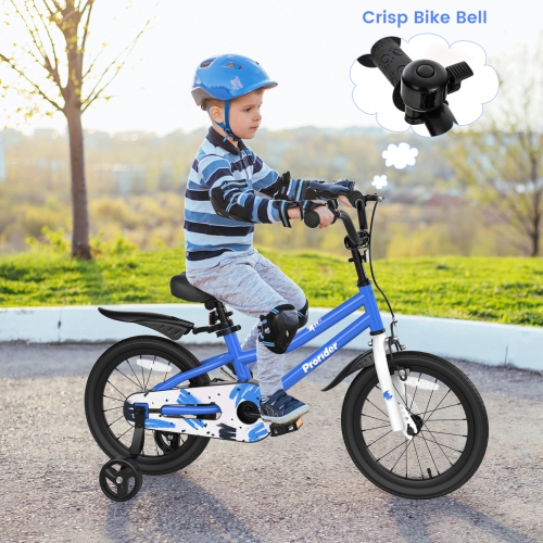 Costway 16" Kid's Bike with Removable Training Wheels & Basket for 4-7 Years Old