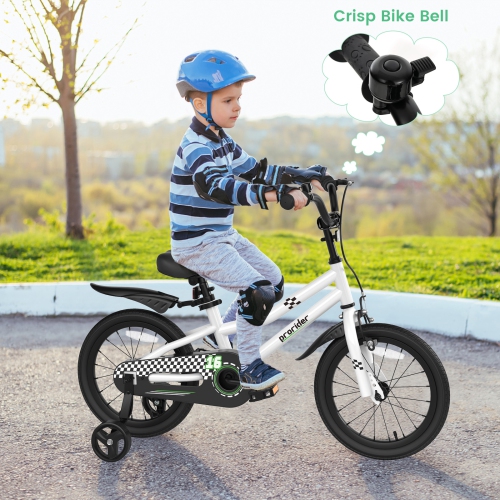 Costway 16" Kid's Bike with Removable Training Wheels & Basket for 4-7 Years Old