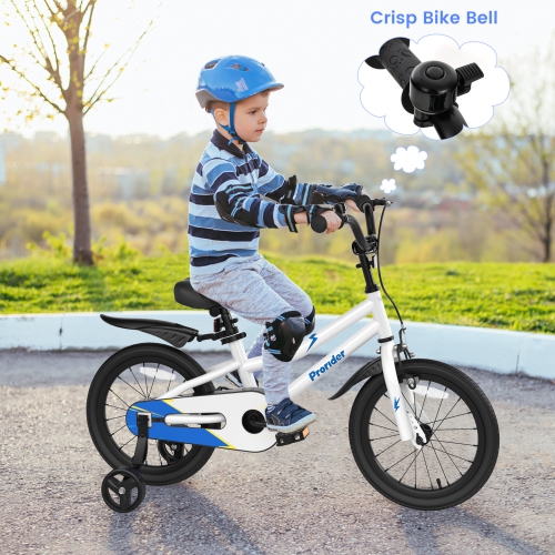 Costway 16" Kid's Bike with Removable Training Wheels & Basket for 4-7 Years Old
