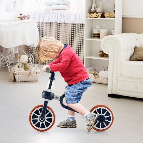 Tricycles 4-en-1 pour enfants avec poignée-poussoir et roues d'entraînement pour bébé de Costway