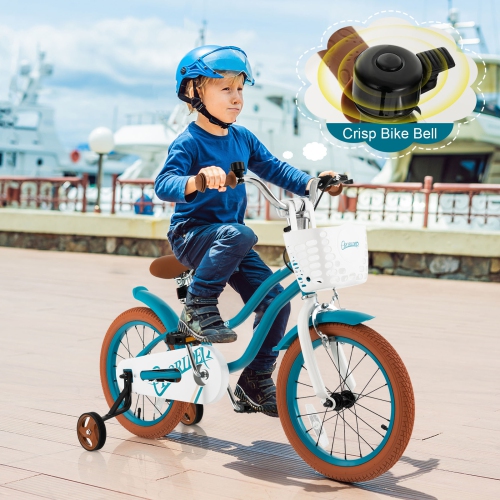 Costway 16" Kids Bike Toddler Adjustable Bicycle withTraining Wheel for 4-7 Years Old Girl