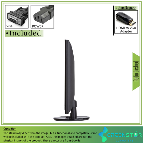 ViewSonic VA2445-LED 24" Widescreen 1920x1080 Full HD LED TN Monitor by VIEWSONIC - Refurbished condition - Image 2