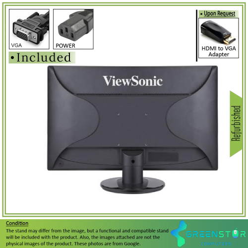 ViewSonic VA2445-LED 24" Widescreen 1920x1080 Full HD LED TN Monitor by VIEWSONIC - Refurbished condition - Image 4