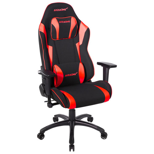 AKRacing Core EX-Wide Ergonomic Fabric Gaming Chair - Black/Red