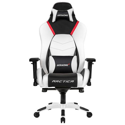 Fauteuil de jeu ergonomique en similicuir Masters Premium d'AKRacing - Arctique