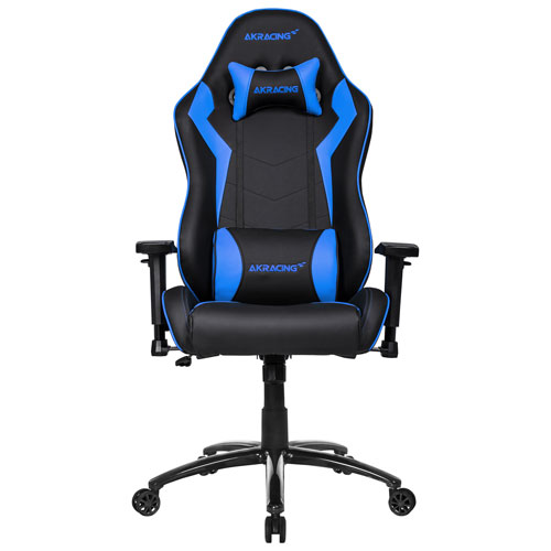 Fauteuil de jeu ergonomique en similicuir Core SX d'AKRacing - Noir/Bleu