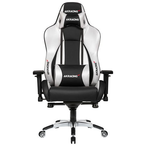 Fauteuil de jeu ergonomique en similicuir Masters Premium d'AKRacing - Noir/Argenté