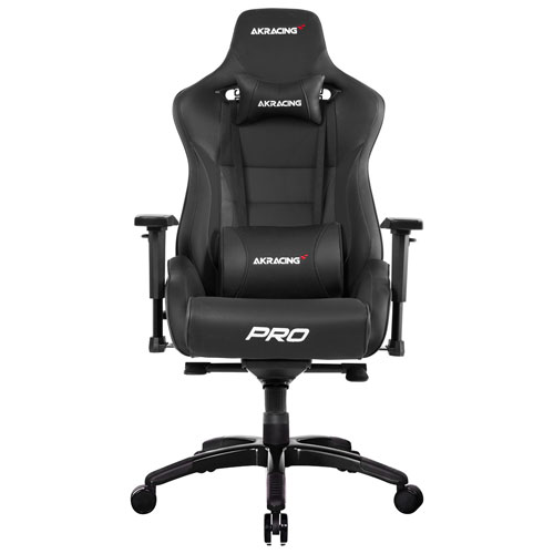 Fauteuil de jeu ergonomique en similicuir Masters Pro d'AKRacing - Noir