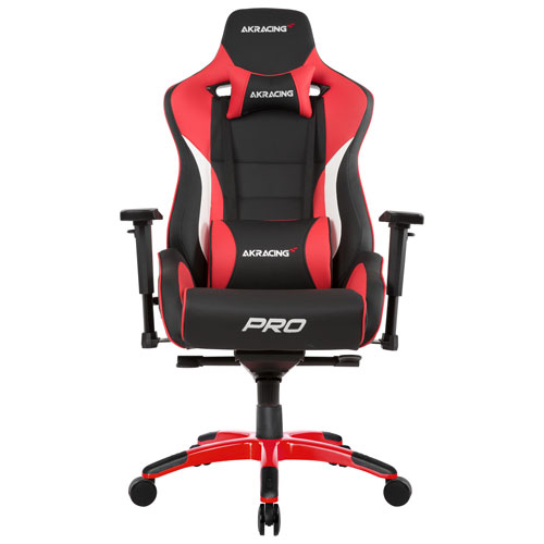 Fauteuil de jeu ergonomique en similicuir Masters Pro d'AKRacing - Noir/Rouge