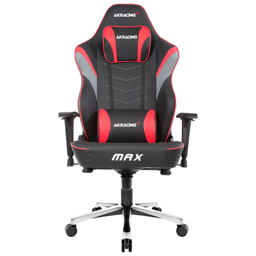 Fauteuil de jeu ergonomique en similicuir Masters Max d'AKRacing - Noir/Rouge