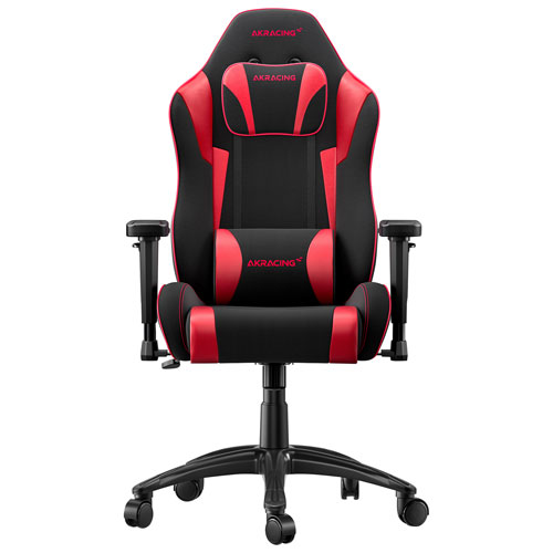 Fauteuil de jeu ergonomique en tissu Core EX SE d'AKRacing - Noir/Rouge