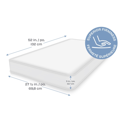Matelas de lit de bébé et de jeune enfant de luxe biologique Genesis de Simmons