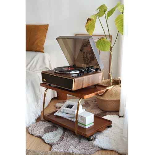 Tourne-disque Bluetooth d'ArkRocket Huygens avec haut-parleurs intégrés