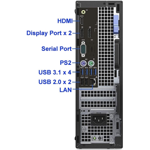 Refurbished Excellent - Dell OptiPlex 7050 SFF Intel i5 7500 3.40GHz 16GB RAM 256GB SSD Win 11 Pro