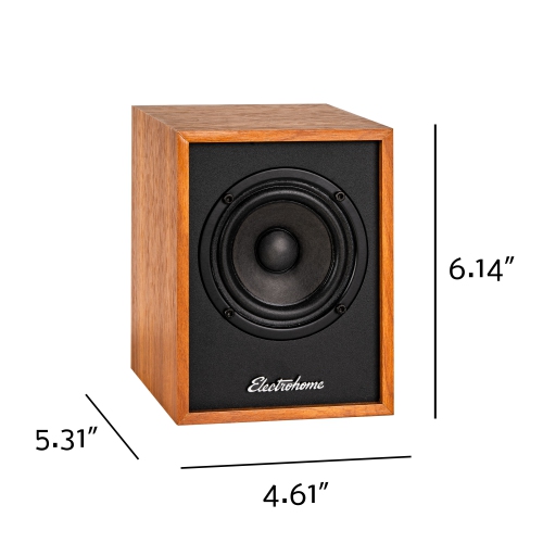 Electrohome Huntley Powered Bookshelf Speakers with Built-in Amplifier, 3" Drivers, Bluetooth 5, RCA/Aux