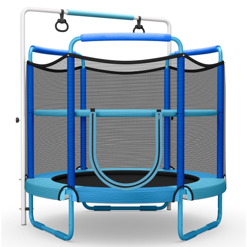 Gymax 5FT Kids 3-in-1 Game Seamless Trampoline W/ Enclosure Net Spring Pad In/ Outdoor