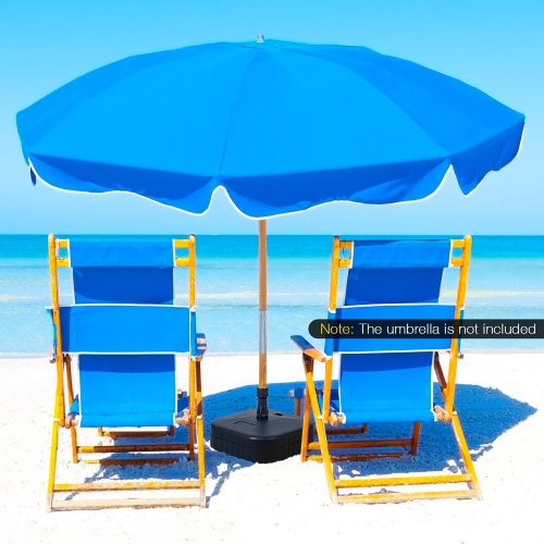 Gymax Patio Fillable Umbrella Base Stand Holder 1.5'' Water&Sand Filled Weighted Market