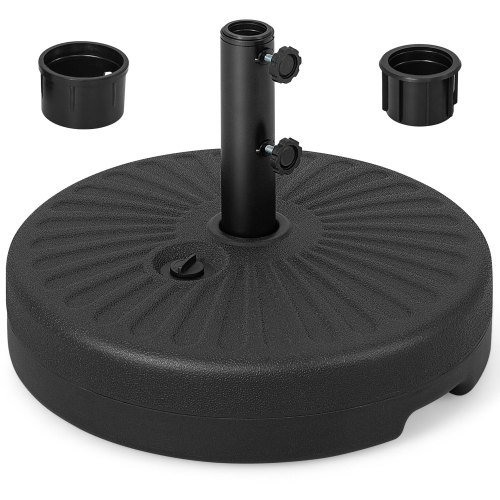 GYMAX  Patio 19.5" Fillable Round Umbrella Base Stand Holder Heavy-Duty Pole 1.5"/1.9"