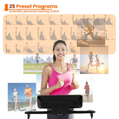 Gymax 3HP Walking Running Jogging Exercise Machine APP Control Folding Treadmill