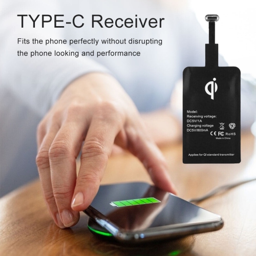 USB-C Type-C Qi Wireless Charging Receiver For Android Phone USB 3.1