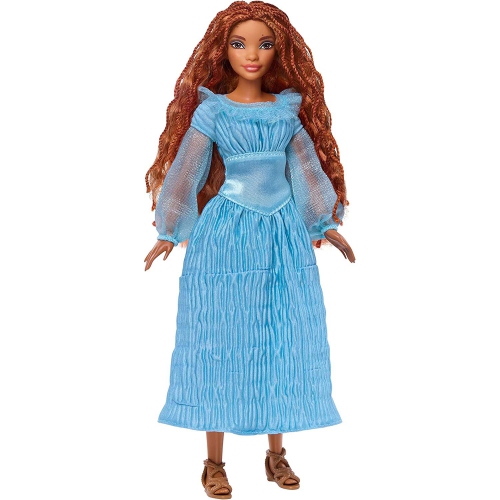 Poupée mode Ariel Disney la petite sirène de Mattel sur terre en robe bleue Signature