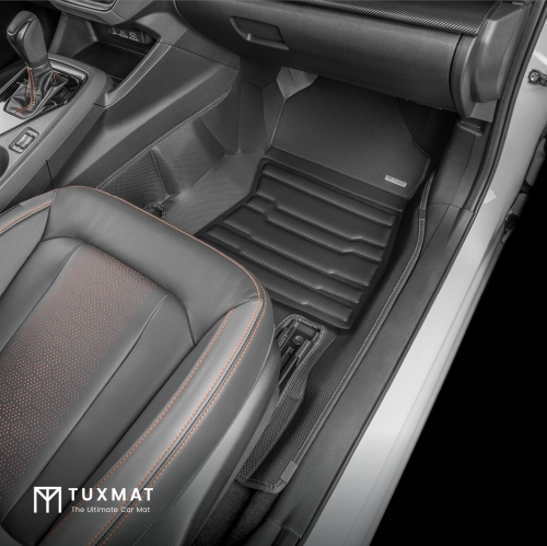 TuxMat - for Subaru Crosstrek 2024-2026 Models - Custom Car Mats - Maximum Coverage, All Weather, Laser Measured - This Full Set Includes 1st and 2nd