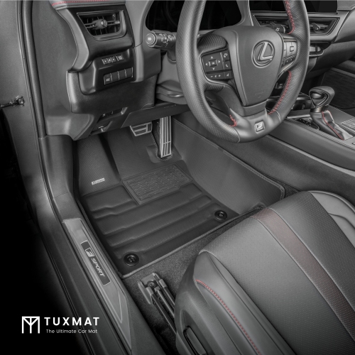 TuxMat - for Lexus UX Hybrid 2019-2026 Models - Custom Car Mats - Maximum Coverage, All Weather, Laser Measured - This Full Set Includes 1st and 2nd