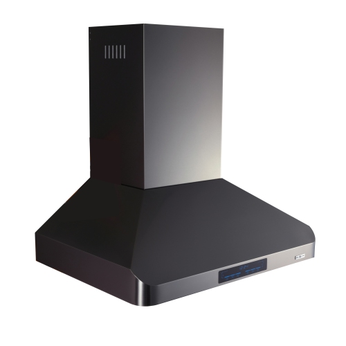 ROXON 900 CFM 30 Inches Range Hood BLACK Stainless Steel Wall Mounted Kitchen Exhaust Fan Style RXN-W22BK-30