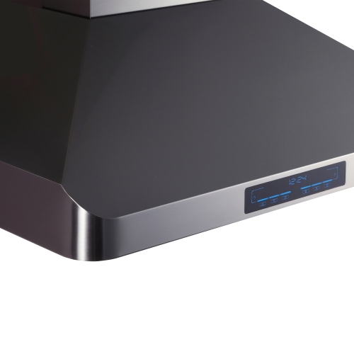 ROXON 900 CFM 30 Inches Range Hood BLACK Stainless Steel Wall Mounted Kitchen Exhaust Fan Style RXN-W22BK-30