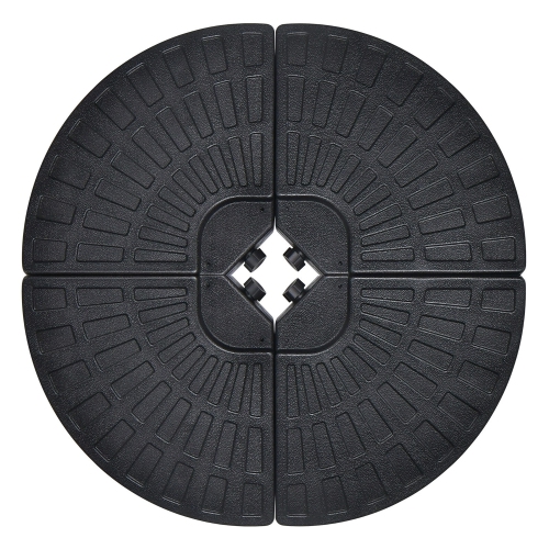 Gymax Patio 4PCS 185lbs Heavy Duty Cantilever Offset Umbrella Base Stand Water Outdoor