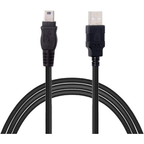 GENERIC  1.5M 5Ft USB 2.0 Male to Mini B 5Pin Male Hard Disk Mobile Phone Camera Cable With Ferrite Core