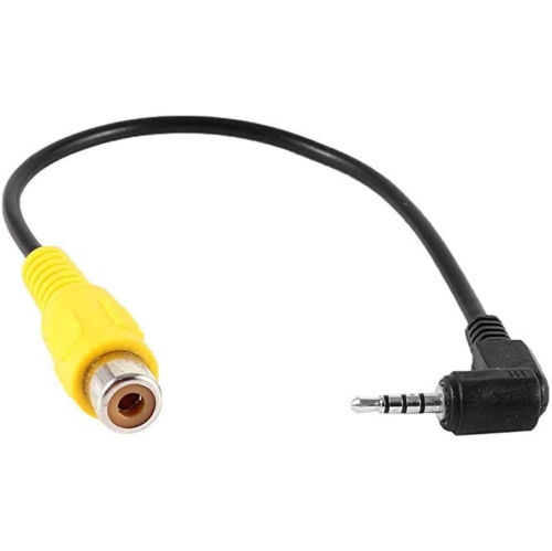 Câble d'entrée audio-vidéo RCA vers 2,5 mm, caméra de recul pour  l'auto vers câble adaptateur d'entrée AV 2,5 mm GPS
