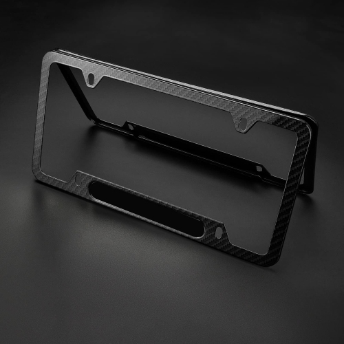 2PCS Black License Plate Frames Compatible with CA Car, Car License Plate Bracket Holder, Premium Aluminum Alloy Weather Proof License Plate Covers