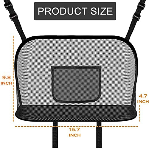 Car Net Pocket Handbag Holder, Car Purse Holder, Car Mesh Organizer Pouch Bag, Front Seat Storage, Barrier of Pet Kids)