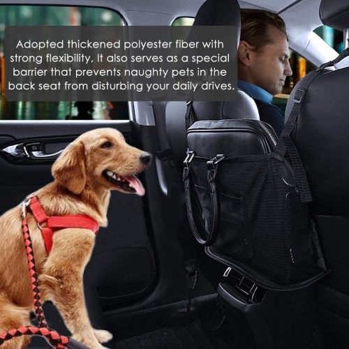 Car Net Pocket Handbag Holder, Car Purse Holder, Car Mesh Organizer Pouch Bag, Front Seat Storage, Barrier of Pet Kids)