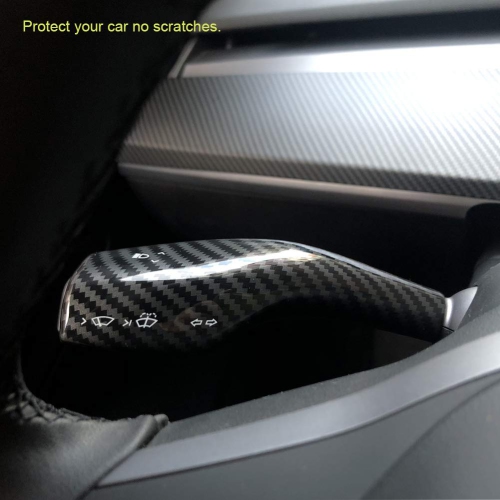 2021 Model 3 Model Y Column Gear Shift Cover Best Model 3 Steering Wheel Interior Protection Accessories Frame Patch ABS Material High Glossy Carbon