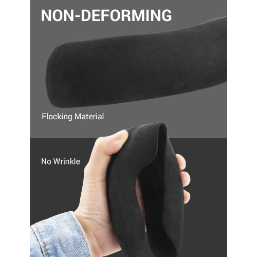 Tesla Model 3 Model Y Steering Wheel Cover ABS Steering Wheel Wrap Protector Anti-Slip Interior Accessories Flocking Black