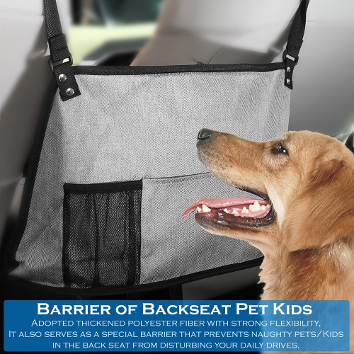 Car Net Pocket Handbag Holder, Car Purse Holder, Car Mesh Organizer Pouch Bag, Front Seat Storage, Barrier of Pet Kids