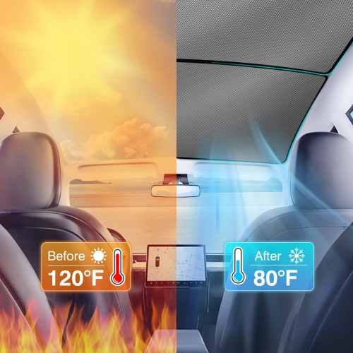 Tesla Model Y Sunshade Roof Sunroof Shade for Tesla Model Y Accessories 2023-2020, Black