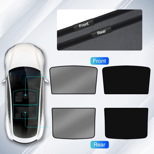 Tesla Model Y Sunshade Roof Sunroof Shade for Tesla Model Y Accessories 2023-2020, Black