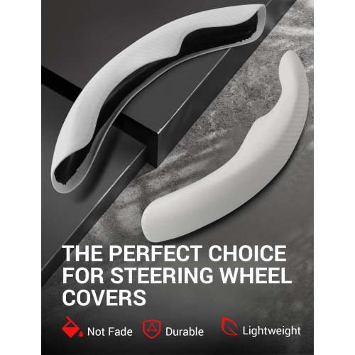 Tesla Model 3 Model Y Steering Wheel Cover Steering Wheel Wrap Protector Anti-Slip Interior Accessories White