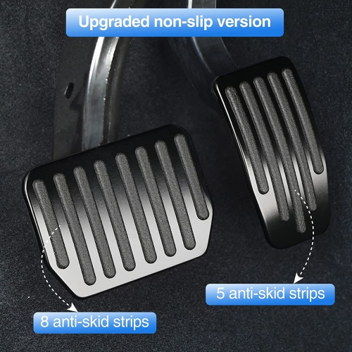Foot Pedal Pads Set for Tesla Model 3 Model Y, Non-Slip Performance Aluminum Car Accessories Brake & Accelerator Pedal Covers for Model 3/Y