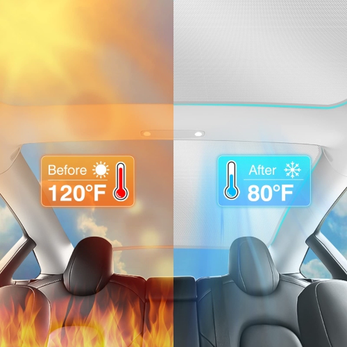 Tesla Model 3 Sunshade Roof, Sunroof Roof Sunshade for Tesla Model 3 Accessories 2023-2020, Beige