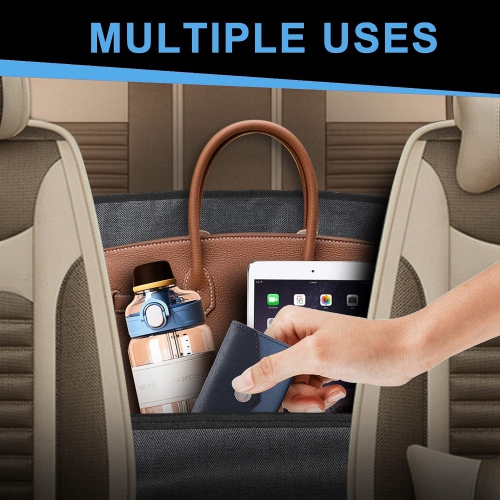 Car Net Pocket Handbag Holder, Car Purse Holder, Car Mesh Organizer Pouch Bag, Front Seat Storage, Barrier of Pet Kids